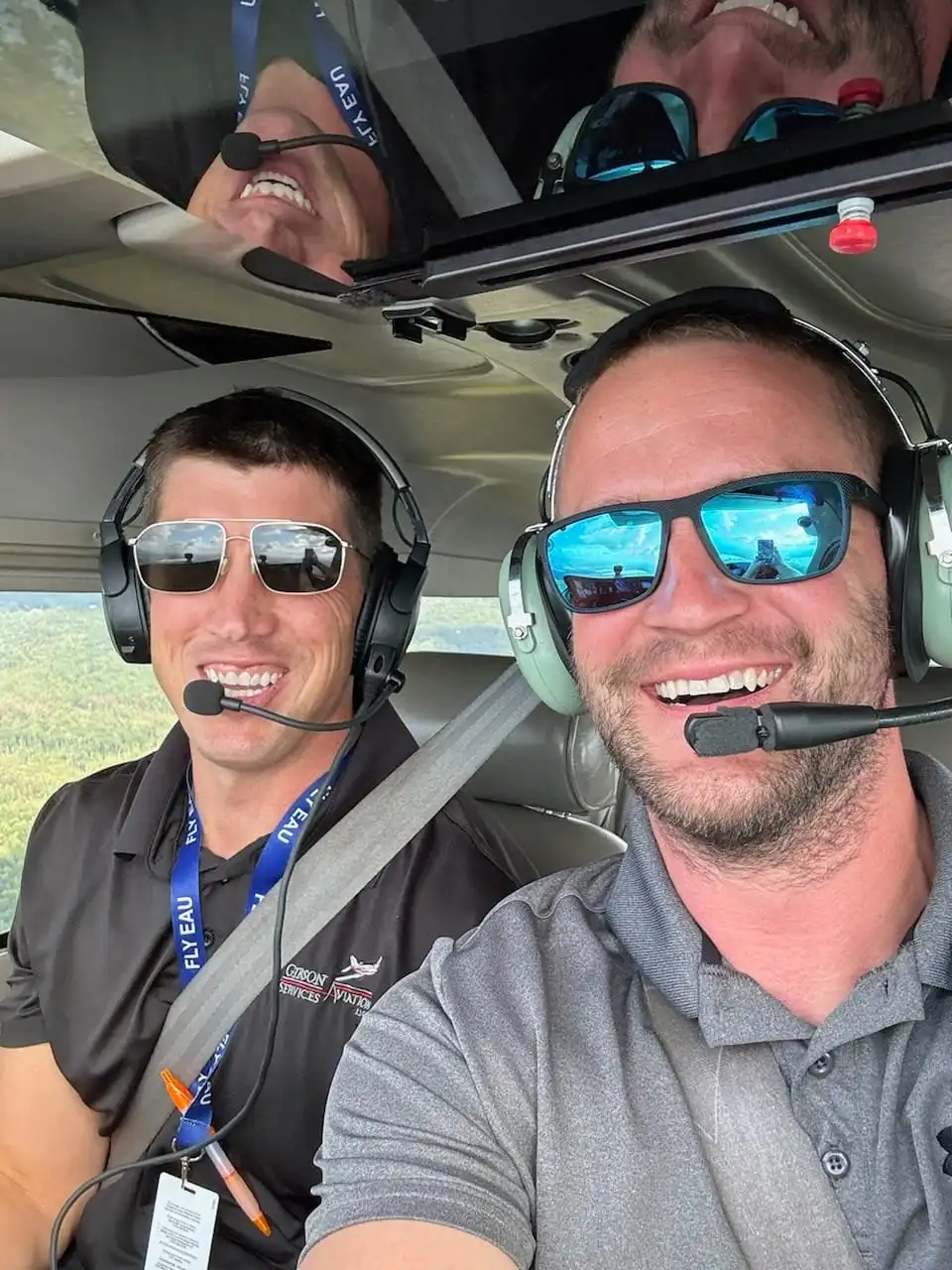 Ted Gibson with Student Flying